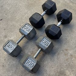 Hex Dumbbells - 350 lbs Total
