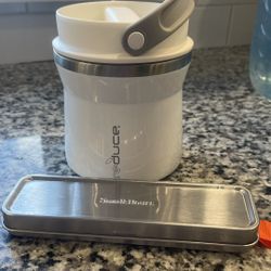 New Insulated Food Thermos + Stainless Travel Cutlery Set – Lunch/Camping