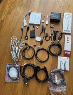 HDMI DVI VGA Ethernet USB USB-B Type C Lighting to Thunderbolt or Type C or iPhone Lighting Adapter - Converter PLEASE READ DETAILS 