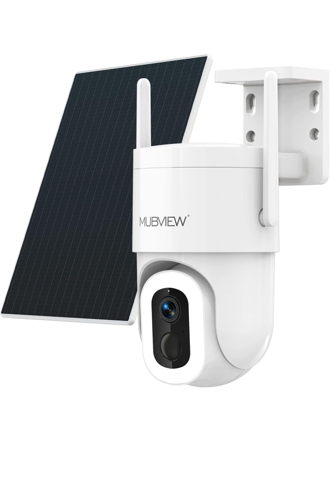 Open Box Solar Security Cameras Wireless Outdoor, 2K Battery Powered Security Camera, Floodlight Camera with 800 Lumens Light & Siren, 360° PTZ, Color