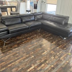 Leather Sofa 116.5in x 93in