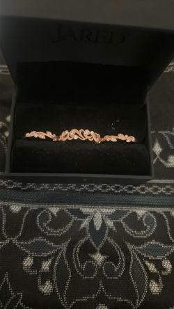 14 k rose gold tri bands