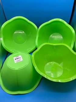 Zak! Designs 4 pc green plastic mixing bowl set