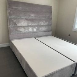Large King Size Headboard With 2 Bed frames 