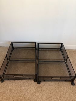 2 Pack Foldable Underbed Storage Containers with Handles and Wheels