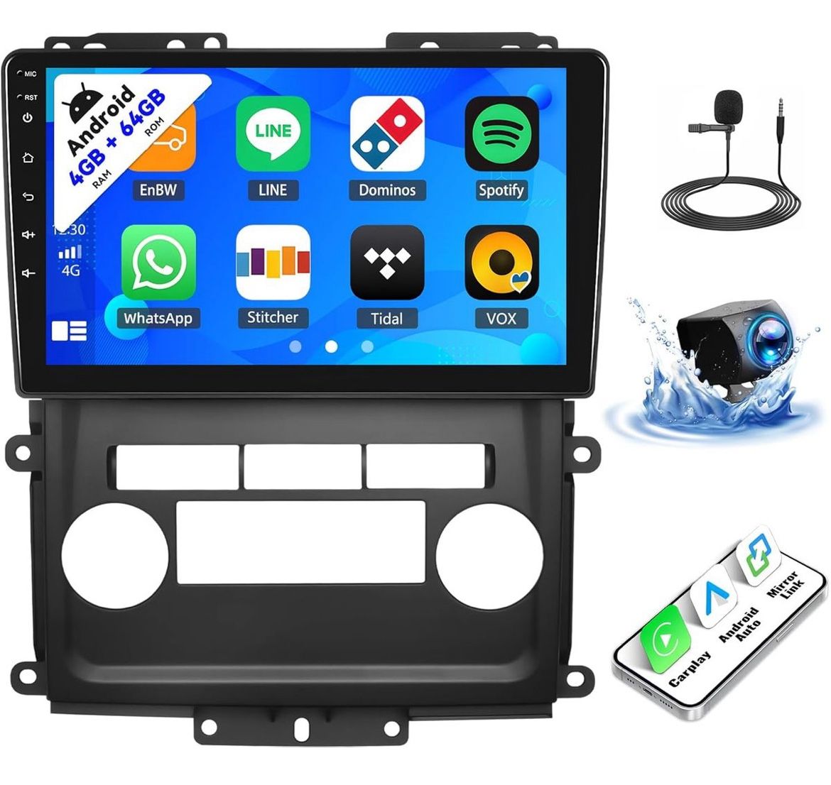 SIXTOP [4+64G] Android Car Stereo for Nissan Frontier 2009-2012 with Carplay Android Auto