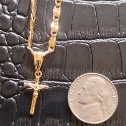 Small Cross Pendant And Chain Set 