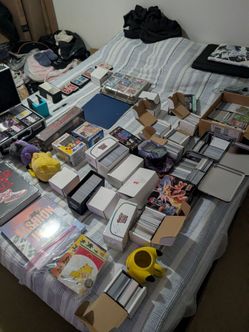 Massive card collection and collectibles with some accessories