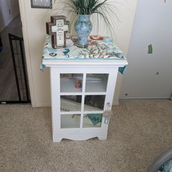 2-White Cabinets $50.00 Each