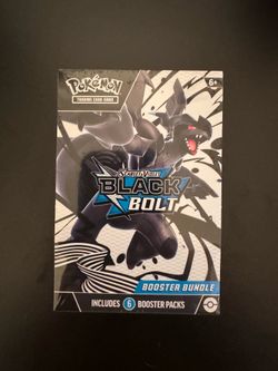 Pokémon TCG Scarlet & Violet Black Bolt Booster Bundle - 6 Packs! NEW! SEALED!