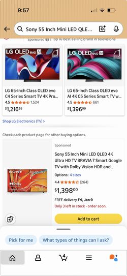 Sony 55”Sony 55 Inch Mini LED QLED 4K Ultra HD TV BRAVIA 7 Smart Google TV With Dolby Vision HDR And Exclusive Features For PlayStation®5 (K-55XR70)NE