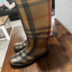 Burberry Rain Boots Waterproof Rubber Size 38