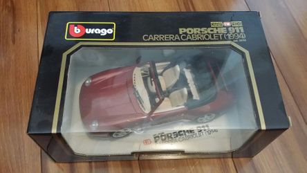 Burago Porsche 911 Carrera Cabriolet 1994 new Mint