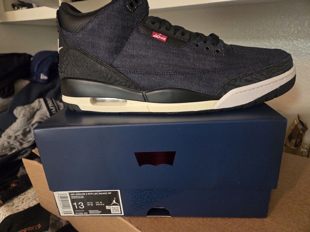 Jordan 3s Levi's Size 13