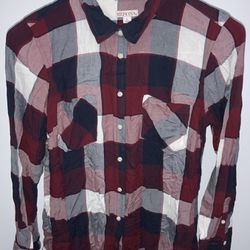Pre own Ladies (size : Large) Button down Flannel 