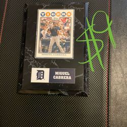 $9 Miguel Cabrera Plaque With Collectors Card 