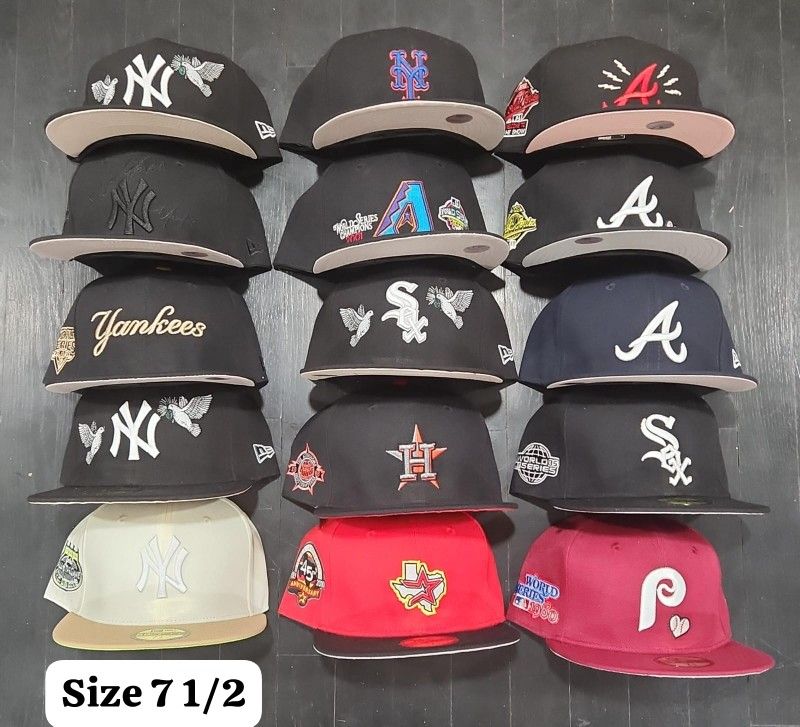 Fitted Hats In St Louis Various Teams And Styles Size 7 1/2