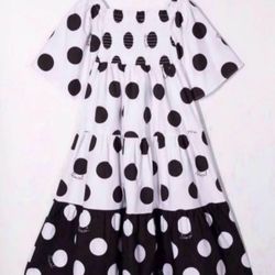 NWT TWINSET KIDS POLKA-DOT SHIFT DRESS