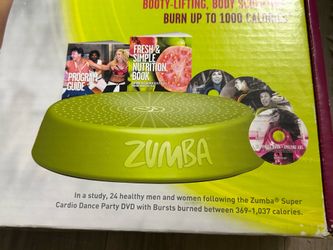 Open Box, DVD player + Zumba Incredible Results Rizer Step Platform Complete Kit DVDs Program Guide Nutrition Book