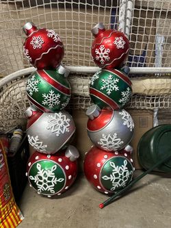 Christmas ornament towers