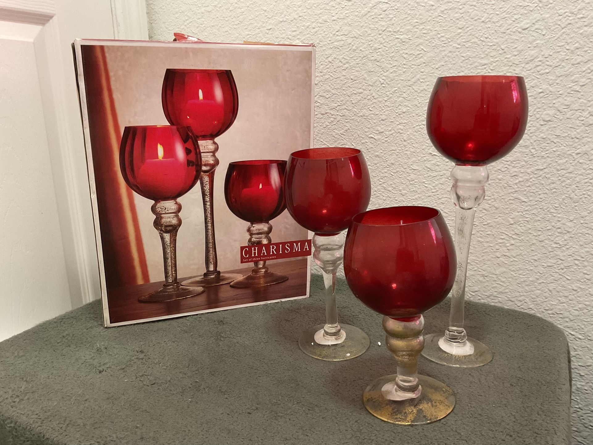 Charisma Hurricane Candle Holders – Set of 3 – NEW