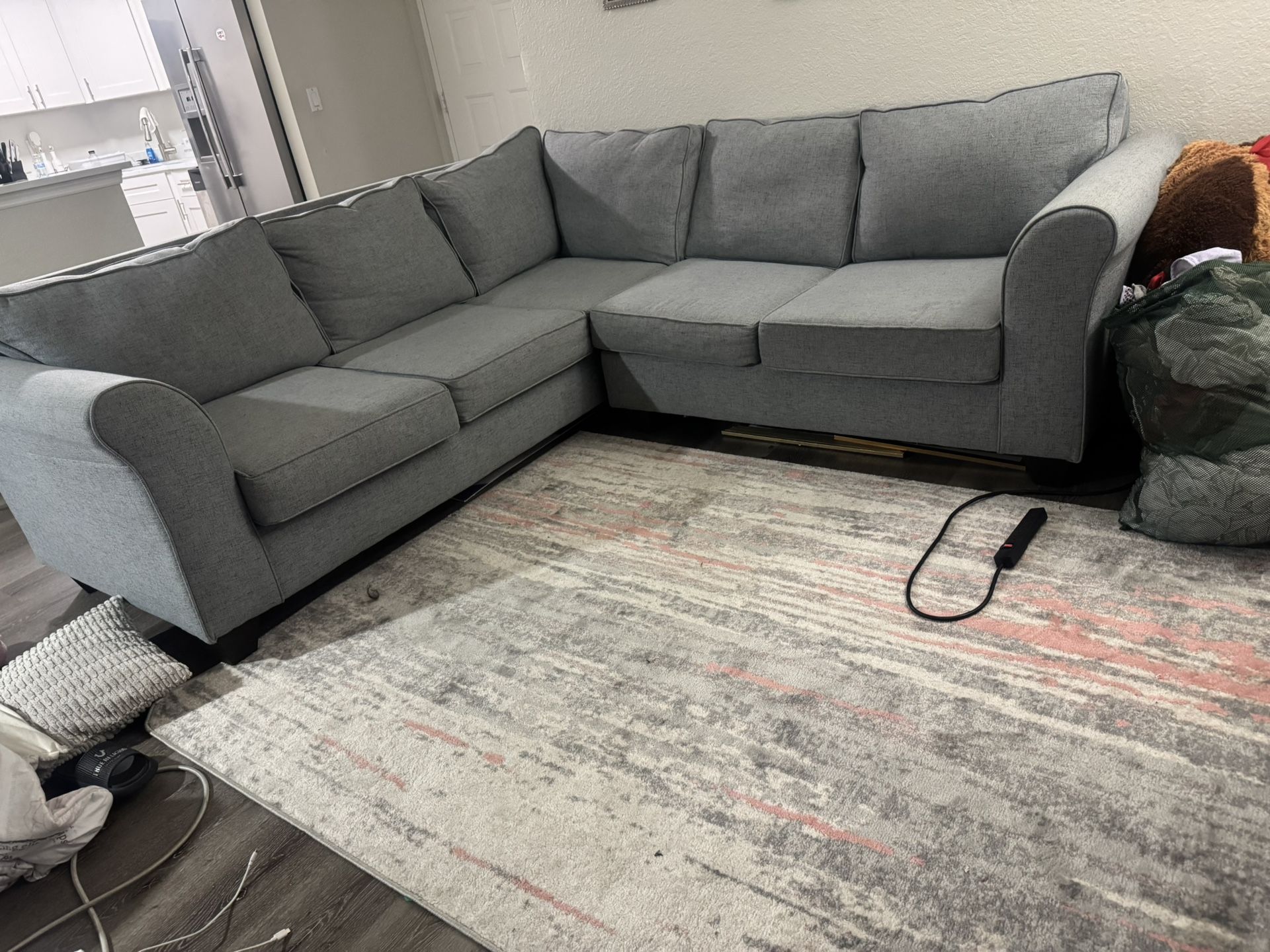 Grey L SHAPED COUCH
