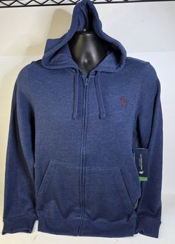 U.S.Polo Assn Blue Full Zip Hoodie Mens Small 