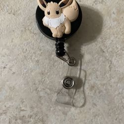 Pokemon Eevee Badge Reel Id Holder