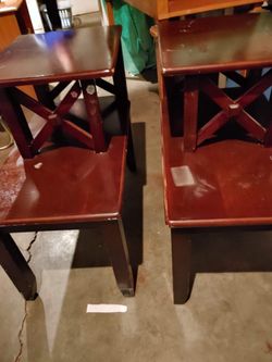 Two vintage tables