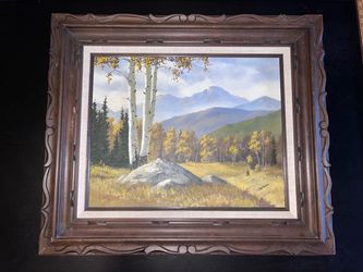 Vintage framed oil painting
