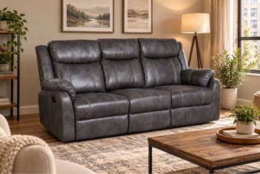 Gray Reclining Sofa