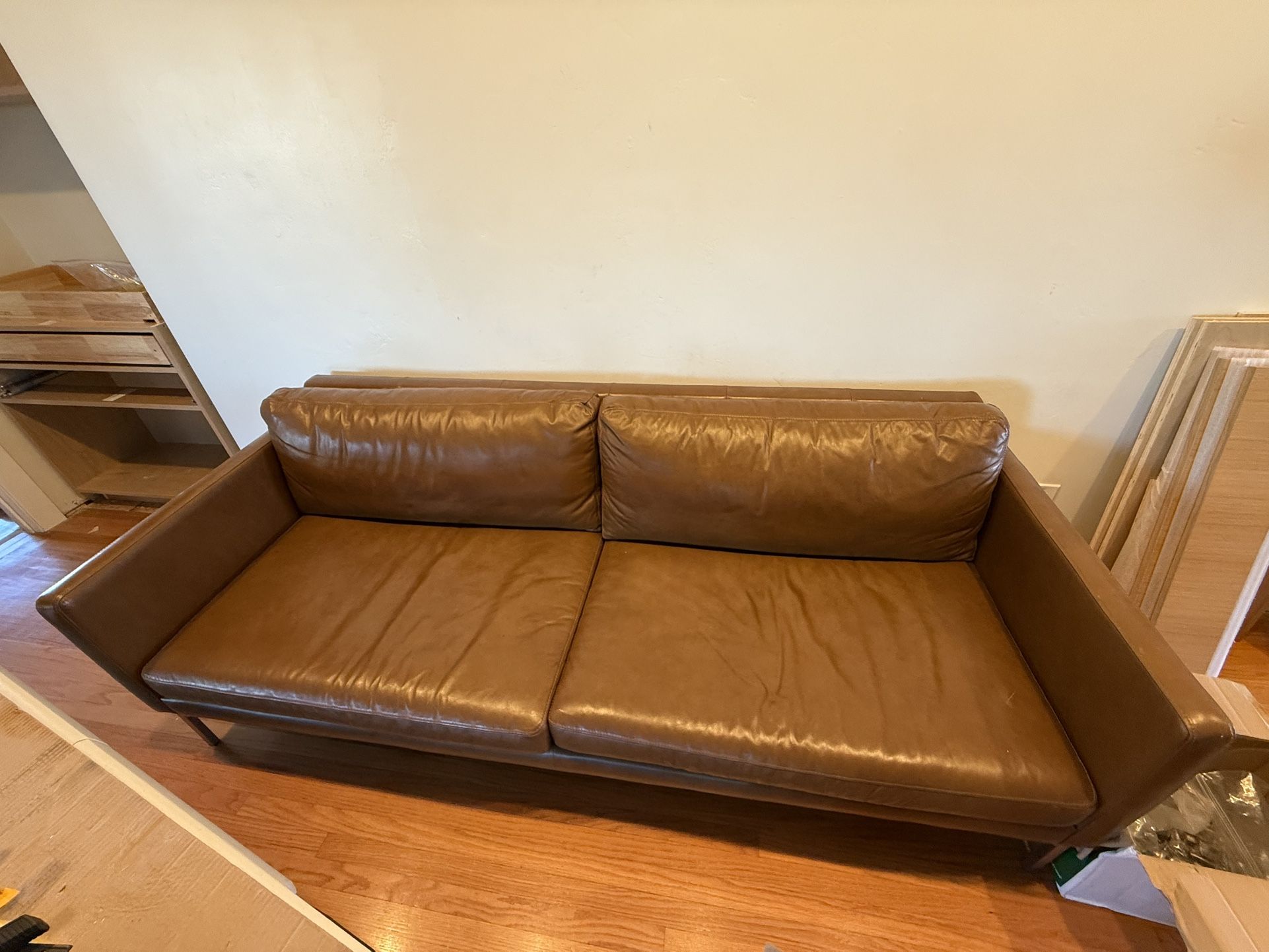 Two Article Leather Sofas