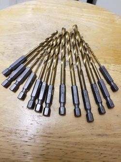 BRAND NEW STEEL Titanium Nitride drill bits