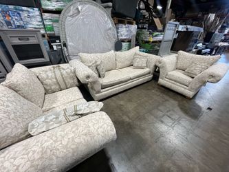 3pc Classic Traditional Floral Sofa Set - Vintage Inspired