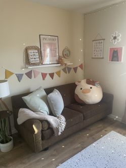 Mid Century Modern Brown Sofa