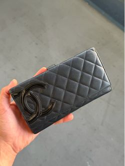 Chanel Black Calfskin Cambon Ligne Long Wallet