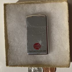 Vintage Zippo Continental Airlines Airport Pilot 