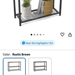 Console Table Sofa Table with Mesh Shelves Side table