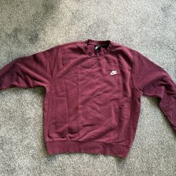 Nike Crewneck Sweater Maroon (Large)