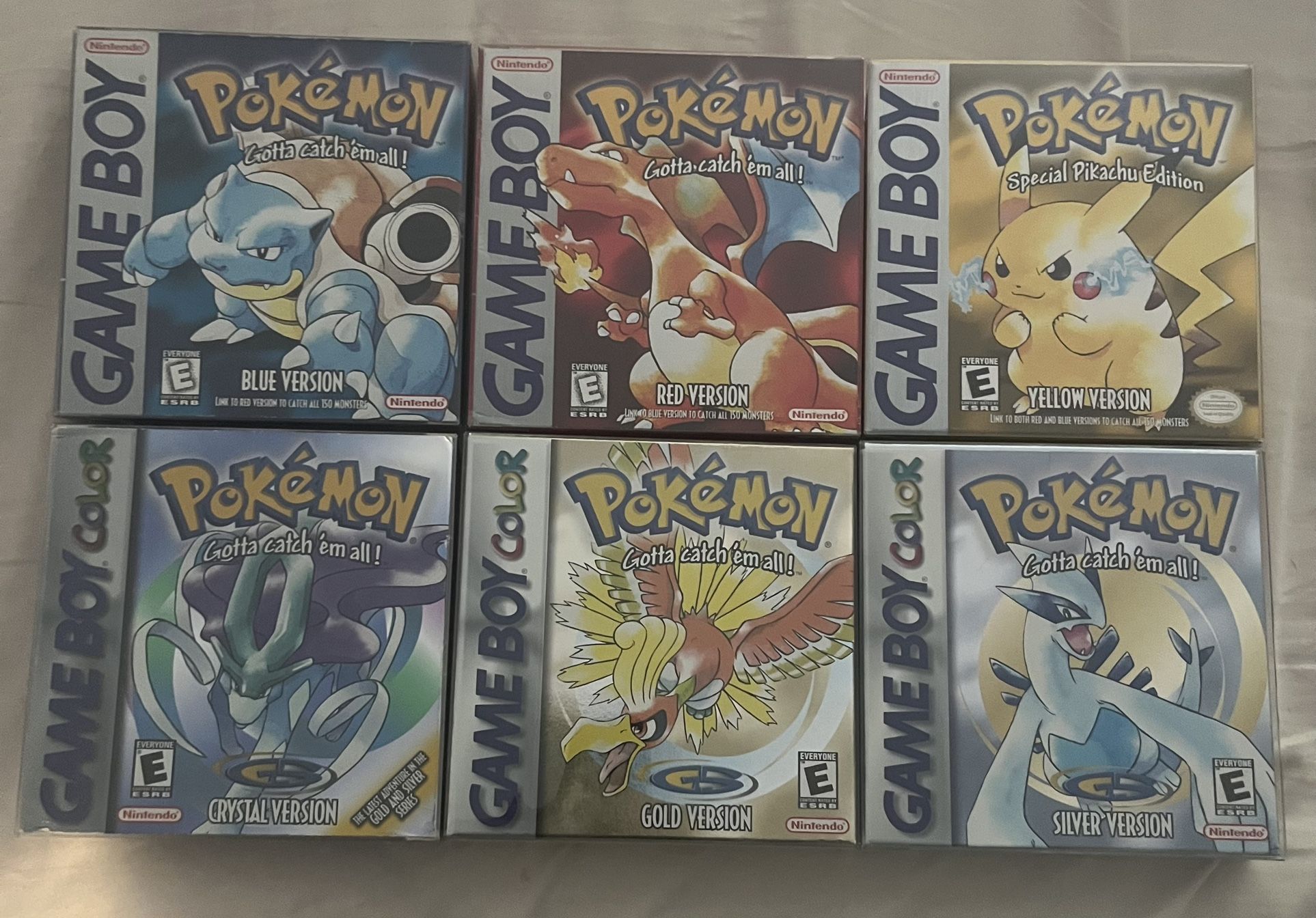 Gen 1 And 2 Pokemon Gameboy Games and manual