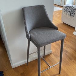 Grey Counter/ Bar Stools