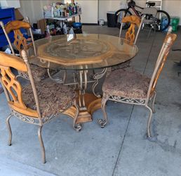 Glass top 4 person table