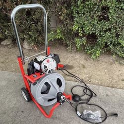 RIDGID K-400 Drain Cleaning Snake Auger 120-Volt Drum Machine with C-32IW 3/8 in. x 75 ft. Cable