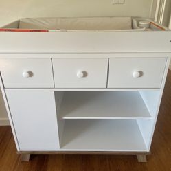 Dresser with changing table