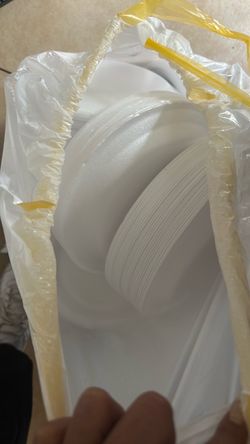 White Plastic Disposable Plates Pack