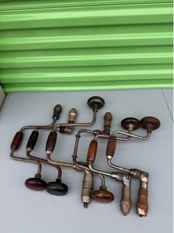 6x Vintage Hand Drills