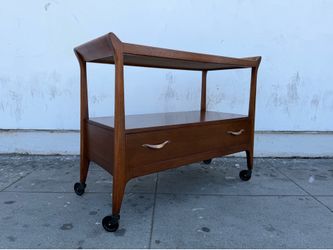 Mid century vintage rolling bar cart by Drexel.