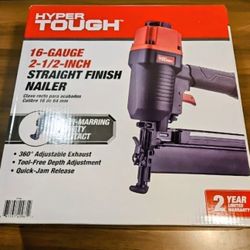 HYPER TOUGH 16-GAUGE 2-1/2" STRAIGHT FINISH Pneumatic NAILER HTFN64 New!!!!!