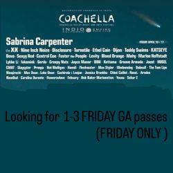 Coachella Friday pass 