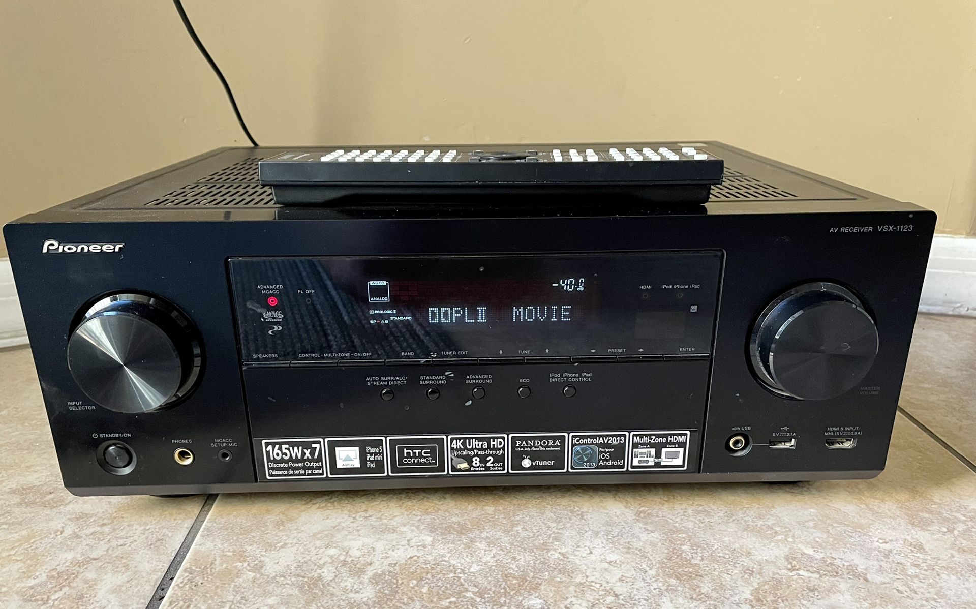 Pioneer VSX-1123 7.2-Channel Network A/V Receiver 